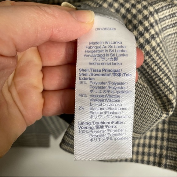 Madewell NH844 The Dorset Blazer in Galloway Plaid L‎ - Picture 5 of 7